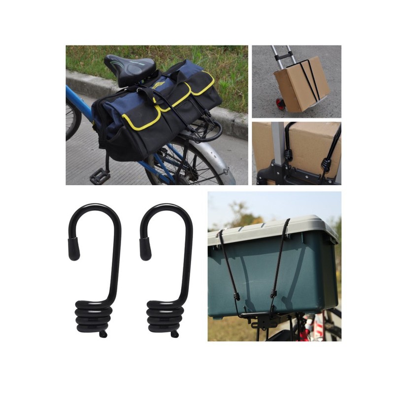 Hysagtek 10 X 8mm Plastic-Coated Bungee Shock Cord Hook Spiral