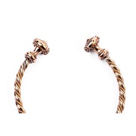 Men's Celtic Bangle Tristan Diameter 6.5 cm Celtic Bracelet Handmade Vintage Bronze, Bronze