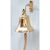 Brass Ship Bell Polished Nautical, Heavy Duty Brass Maritime Duty
