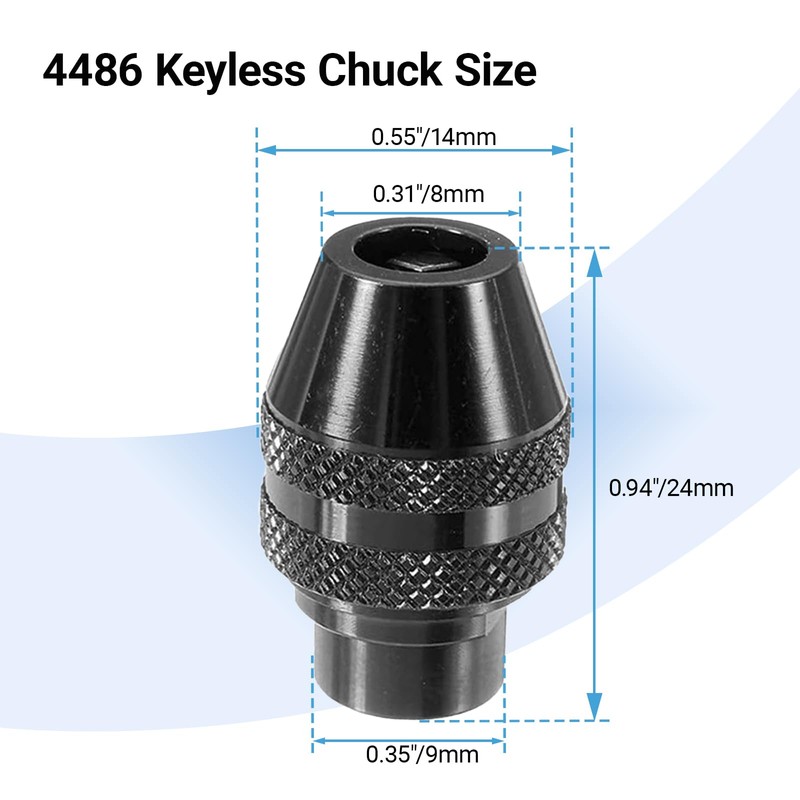 4-Pack 4486 Quick Change Keyless Drill Chuck for Dremel Rotary