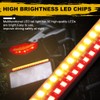 Vooda Motorcycle LED Tail Light Strips,11.8" Double color LEDs Brake