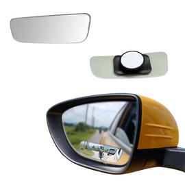 UHANBUT Frameless Car Blind Spot Mirror, Adjustable Wide-Angle Auxiliary Mirrors, HD Glass Automotive Side Rear View Mirror, Stick-On Design Rectangle Convex Mirrors for Car, Truck (049/Frameless)