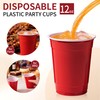 Buy & Delight Red Disposable Plastic Cups, 12 oz (350ml),