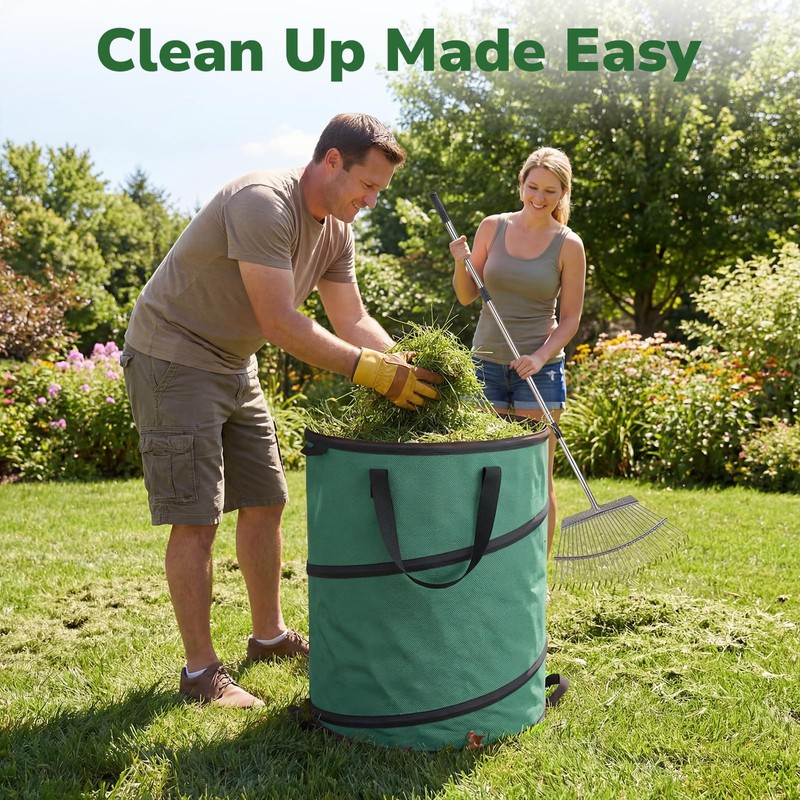 GreatBuddy Collapsible Trash Can 45 Gallon 2 Pack, Pop Up