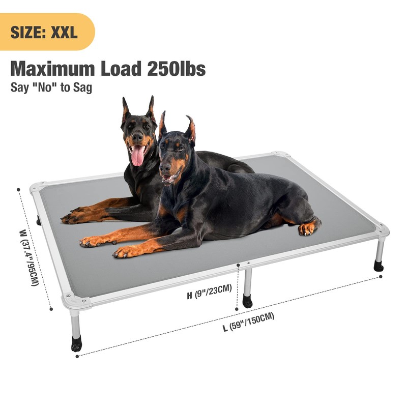 Veehoo Chew Proof Elevated Dog Bed - Cooling Raised Pet