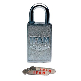 IFAM Mag40 Magnetic Padlock, Model Mag40, with Magnetic Key, Vandal-Proof Padlock, 40 mm, Maximum Security, Hardened and Chrome-Plated Steel Frame