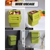 MONGTINGLU Compost Bin for Kitchen Countertop 5L/1.3 Gal Hanging Small