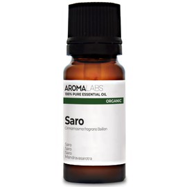 Bio - Saro Essential Oil - 10mL - 100% Pure, Natural, Chemotyped and AB/Cosmos Certified - AROMA LABS (French Brand)