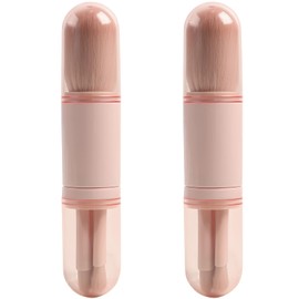 Travel Makeup Brush Set: 4-in-1 Mini Retractable Cute Makeup Brushes Professional Foundation Blending Eye Shadow & Powder Brush Kit for Women’s Facial Cosmetics