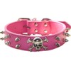 Haoyueer Spiked Studded 1.2" Wide Leather Dog Collar Chain Leash