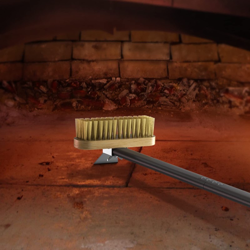 G.a HOMEFAVOR Pizza Oven Brush with Scraper, 46.5 inch Long
