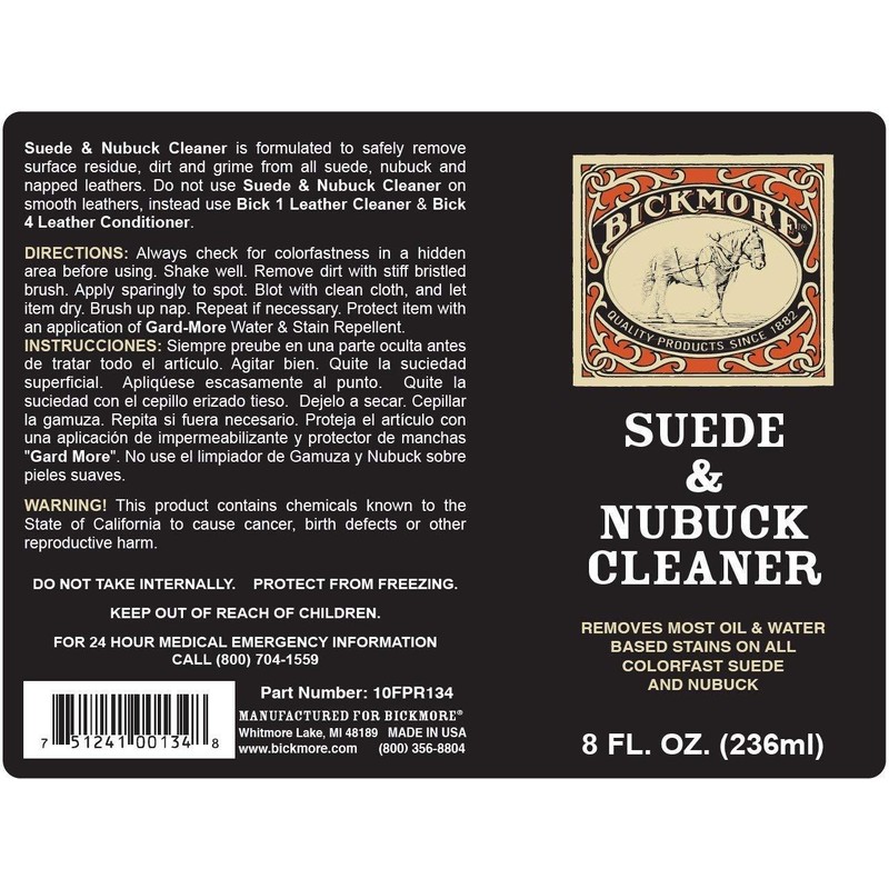 Bickmore Suede & Nubuck Cleaner - Remove Stains From Shoes,