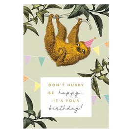 The Art File Sloth Happy It’s Your Birthday Card Greeting Card Made in the UK