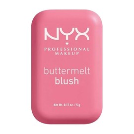 NYX Professional Makeup Buttermelt Blush, rubor en polvo de alta pigmentación, fórmula vegana, manteca de mango, almendra y karité, acabado suave hasta por 12H, 5g – Tono For The Butta (Rosa)