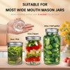 4Pcs Fermentation Glass Weights with Easy Grip Handles, Clear Canning