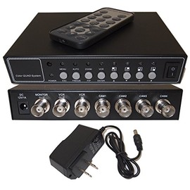 Evertech 4 Channel Analog Color Quad Processor CCTV Security Camera System Video Splitter