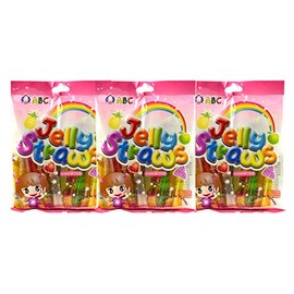 Funny Hippo Jelly Straws, Assorted Natural Fruit Flavors 12 Pieces - 240 g (Pack of 3 - 36 Pieces)