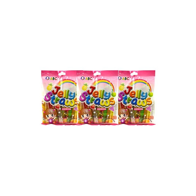 Funny Hippo Jelly Straws, Assorted Natural Fruit Flavors 12 Pieces