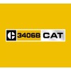 Aftermarket Caterpillar 3406B Diesel Engine Replacement Vinyl Decals Stickers x2