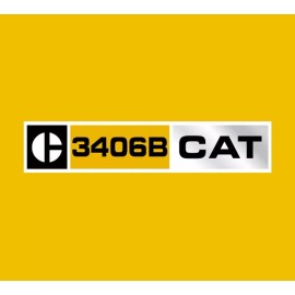 Aftermarket Caterpillar 3406B Diesel Engine Replacement Vinyl Decals Stickers x2