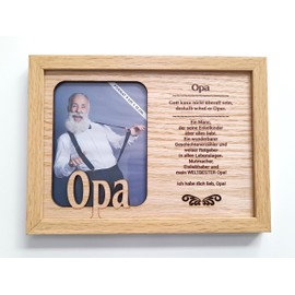 power gift Grandpa Photo Frame for Standing or Hanging. Photo Motif. Photography. Portrait Frame, Picture Frame. Great Gift for Any Grandfather