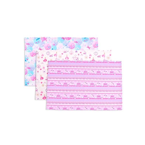 N3630123 Girls Children's Fabric Stylish Lunch Placemat, Cotton, Set of