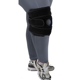 King Mills Plus Size Knee Brace for Women and Men, Adjustable Extra Large Knee Brace for Adult XL XXL, Plus Size Knee Sleeve for Knee Pain, Meniscus Tear and Arthritis. Black & Blue, 2XL