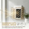 ZAYHENYOO Modern Wall Mounted Magzine Rack,Gold Wall Mount File Organizer,