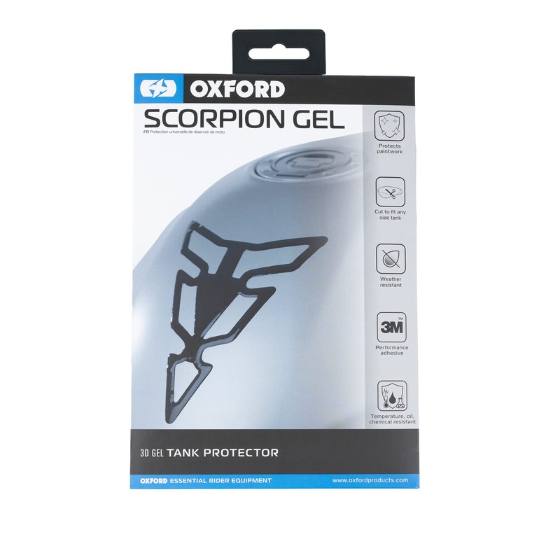 Oxford Scorpion Gel Motorcycle Tank Protector - Black