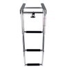 Pontoon Boat Ladder,3 Step Telescoping Ladder Under Platform Slide Mount