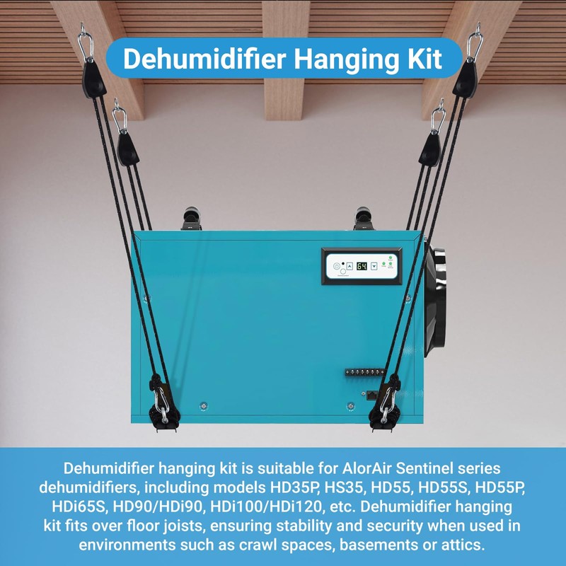 Dehumidifier Hanging Kit, Dehumidifier Joist Hanging Kit for Crawl Space