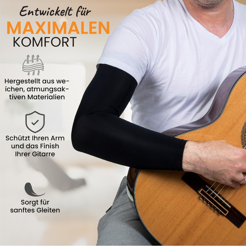 Black Guitar Arm Sleeve, Classical Guitar Sleeve for Arms, Electric