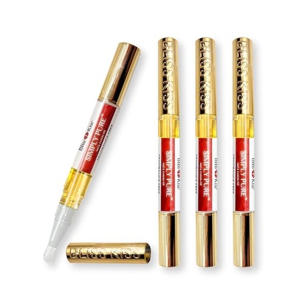 Bliss Kiss | Fragrance Free 4 Nail Oil Cuticle Pens