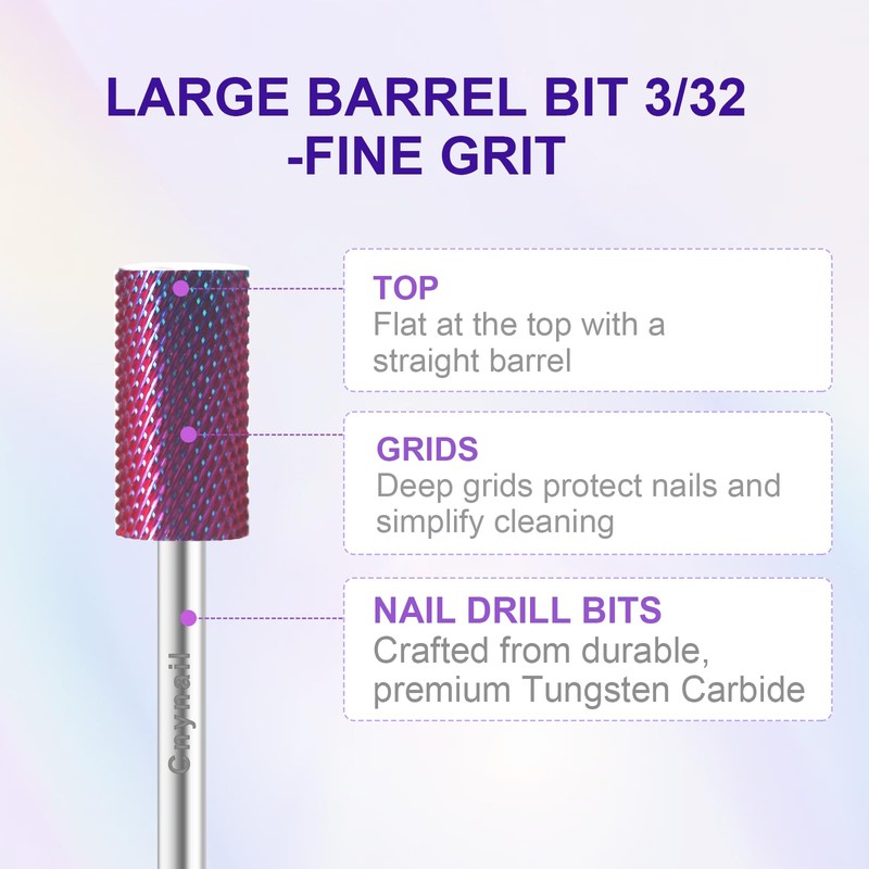 3/32" Large Barrel Bit Tungsten Carbide Nail Drill Bit Safety