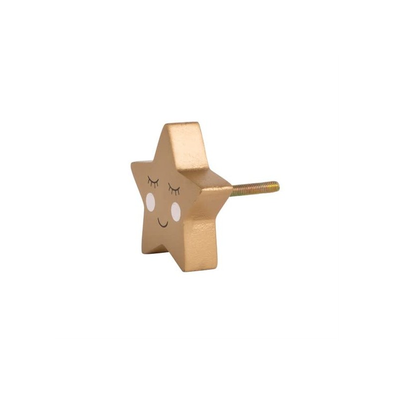 Sass & Belle Sweet Dreams Star Golden Drawer Knob