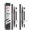 2PCS Dual-Ended Eyebrow Pen and Brush, Waterproof, Smudge-Proof, Microblading Effect,