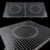 H&W 4PCS 5mm Fuse Beads Boards, Large Clear Pegboards Kits,