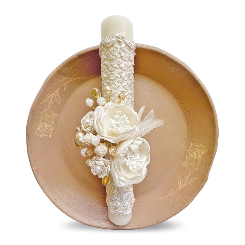 Set de vela para Primera Comunión con diseño contemporáneo