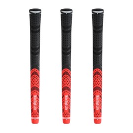 Mile High Life Golf Grips -3 Pack Jumbo Size, Soft Rubber All-Weather Golf Club Grips - High Performance, Traction & Comfort - Red Golf Grip for Men & Women (Set of 3)