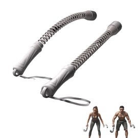 Konbison Battle Ropes for Home Gym Heavy Exercise Training Workout, Ropeless Cordless Jump Rope Flow Rope Anchor Kit Weighted Versatile Fitness Equipment for Men & Women Working Out.(Grey 2pcs)
