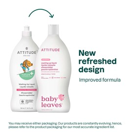 ATTITUDE Baby Dish Soap and Bottle Cleaner, EWG Verified Dishwashing Liquid, No Added Dyes or Fragrances, Tough on Milk Residue and Grease, Vegan, Unscented, 23.7 Fl Oz (Pack of 9)