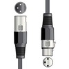 qtx Professional DMX Lighting Leads XLR Plug to Socket 1.5m