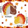 2 Pcs Glitter Thanksgiving Turkey Centerpiece, Glitter 3D Turkey Table