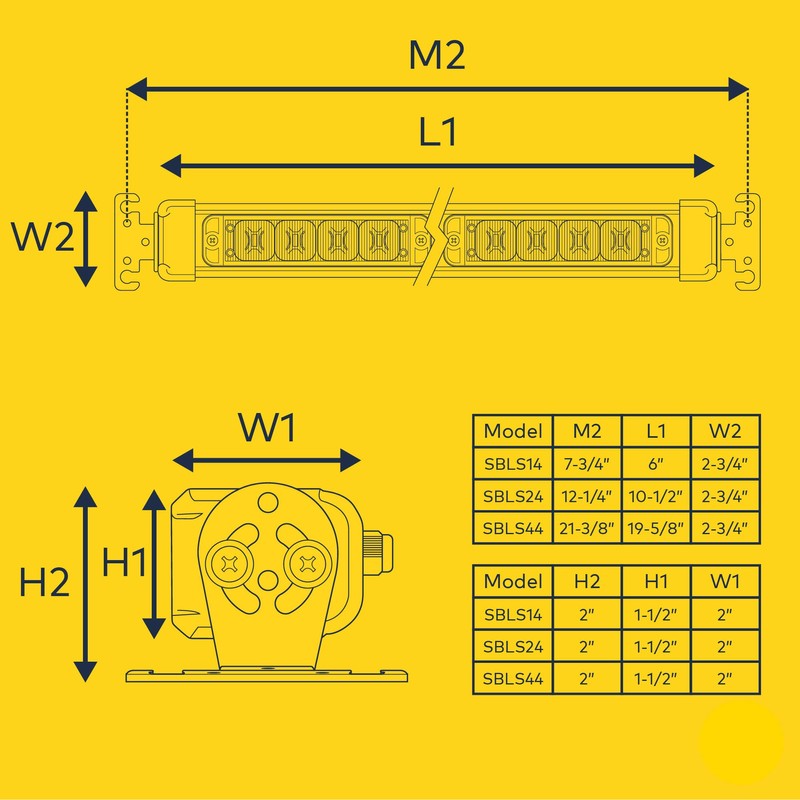 LAMPHUS SolarBlast SBLS24 8W LED Emergency Warning Deck Light Bar