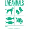 International AIR Transport Travel Live Animal Species Labels 6pk