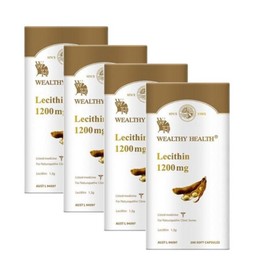 Welsh Health Lecithin 1200mg softgel Wealthy Health (white label) Lecithin, 200 tablets, 4 units / 웰시헬스 레시틴 1200mg 소프트젤 Wealthy Health (white label) Lecithin, 200정, 4개