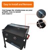 Petrirufun Adjustable Wind Screen and Griddle Warming Rack Set Fit