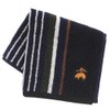 Brooks Brothers 125055-0014-03 Towel Handkerchief, Twill Style, Striped (Navy), Gentlemen,
