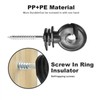 200 Pcs Black Electronic Fence Insulator Screw-in Insulator Fence Ring