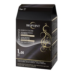 Biopoint Orovivo Elisir di Color 1 Black Ammonia Oil Hair Dye Set Nourishing and Shiny Gives Intense and Shiny Colour 142ml